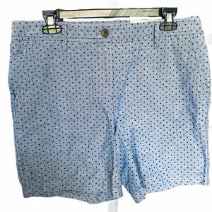 NWT Talbots Girlfriend Chino Shorts Blue